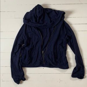 splendid navy zip up